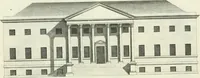 An illustration from Select architecture : being regular designs of plans and elevations well suited to both town and country : in which the magnificence and beauty, the purity and simplicity of designing, for every species of that noble art, is accurately treated, and with great variety exemplified, from the plain town-house to the stately hotel, and in the country from the genteel and convenient farm-house to the parochial church : with suitable embellishments : also bridges, baths, summer-houses, &c. ... : illustrated with fifty copper plates, quarto (1755)