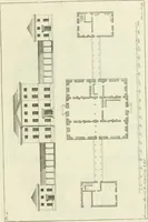 An illustration from Select architecture : being regular designs of plans and elevations well suited to both town and country : in which the magnificence and beauty, the purity and simplicity of designing, for every species of that noble art, is accurately treated, and with great variety exemplified, from the plain town-house to the stately hotel, and in the country from the genteel and convenient farm-house to the parochial church : with suitable embellishments : also bridges, baths, summer-houses, &c. ... : illustrated with fifty copper plates, quarto (1755)