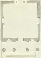 An illustration from Select architecture : being regular designs of plans and elevations well suited to both town and country : in which the magnificence and beauty, the purity and simplicity of designing, for every species of that noble art, is accurately treated, and with great variety exemplified, from the plain town-house to the stately hotel, and in the country from the genteel and convenient farm-house to the parochial church : with suitable embellishments : also bridges, baths, summer-houses, &c. ... : illustrated with fifty copper plates, quarto (1755)