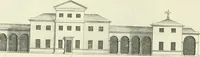 An illustration from Select architecture : being regular designs of plans and elevations well suited to both town and country : in which the magnificence and beauty, the purity and simplicity of designing, for every species of that noble art, is accurately treated, and with great variety exemplified, from the plain town-house to the stately hotel, and in the country from the genteel and convenient farm-house to the parochial church : with suitable embellishments : also bridges, baths, summer-houses, &c. ... : illustrated with fifty copper plates, quarto (1755)