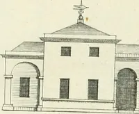 An illustration from Select architecture : being regular designs of plans and elevations well suited to both town and country : in which the magnificence and beauty, the purity and simplicity of designing, for every species of that noble art, is accurately treated, and with great variety exemplified, from the plain town-house to the stately hotel, and in the country from the genteel and convenient farm-house to the parochial church : with suitable embellishments : also bridges, baths, summer-houses, &c. ... : illustrated with fifty copper plates, quarto (1755)