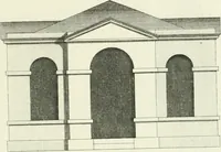 An illustration from Select architecture : being regular designs of plans and elevations well suited to both town and country : in which the magnificence and beauty, the purity and simplicity of designing, for every species of that noble art, is accurately treated, and with great variety exemplified, from the plain town-house to the stately hotel, and in the country from the genteel and convenient farm-house to the parochial church : with suitable embellishments : also bridges, baths, summer-houses, &c. ... : illustrated with fifty copper plates, quarto (1755)