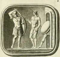 An illustration from A select collection of drawings from curious antique gems : most of them in the possession of the nobility and gentry of this kingdom : etched after the manner of Rembrandt (1768)