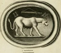 An illustration from A select collection of drawings from curious antique gems : most of them in the possession of the nobility and gentry of this kingdom : etched after the manner of Rembrandt (1768)