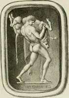 An illustration from A select collection of drawings from curious antique gems : most of them in the possession of the nobility and gentry of this kingdom : etched after the manner of Rembrandt (1768)