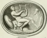 An illustration from A select collection of drawings from curious antique gems : most of them in the possession of the nobility and gentry of this kingdom : etched after the manner of Rembrandt (1768)