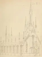 An illustration from Select designs for public buildings; consisting of plans, elevations, perspective views, sections, and details, of churches, chapels, schools, alms-houses, gas-works, markets, and other buildings erected for public purposes (1842)