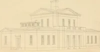 An illustration from Select designs for public buildings; consisting of plans, elevations, perspective views, sections, and details, of churches, chapels, schools, alms-houses, gas-works, markets, and other buildings erected for public purposes (1842)