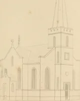 An illustration from Select designs for public buildings; consisting of plans, elevations, perspective views, sections, and details, of churches, chapels, schools, alms-houses, gas-works, markets, and other buildings erected for public purposes (1842)