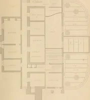 An illustration from Select designs for public buildings; consisting of plans, elevations, perspective views, sections, and details, of churches, chapels, schools, alms-houses, gas-works, markets, and other buildings erected for public purposes (1842)