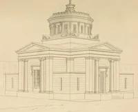 An illustration from Select designs for public buildings; consisting of plans, elevations, perspective views, sections, and details, of churches, chapels, schools, alms-houses, gas-works, markets, and other buildings erected for public purposes (1842)