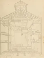 An illustration from Select designs for public buildings; consisting of plans, elevations, perspective views, sections, and details, of churches, chapels, schools, alms-houses, gas-works, markets, and other buildings erected for public purposes (1842)