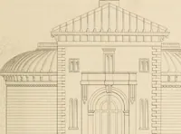 An illustration from Select designs for public buildings; consisting of plans, elevations, perspective views, sections, and details, of churches, chapels, schools, alms-houses, gas-works, markets, and other buildings erected for public purposes (1842)