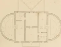 An illustration from Select designs for public buildings; consisting of plans, elevations, perspective views, sections, and details, of churches, chapels, schools, alms-houses, gas-works, markets, and other buildings erected for public purposes (1842)
