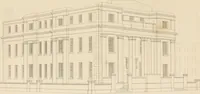 An illustration from Select designs for public buildings; consisting of plans, elevations, perspective views, sections, and details, of churches, chapels, schools, alms-houses, gas-works, markets, and other buildings erected for public purposes (1842)