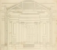 An illustration from Select designs for public buildings; consisting of plans, elevations, perspective views, sections, and details, of churches, chapels, schools, alms-houses, gas-works, markets, and other buildings erected for public purposes (1842)