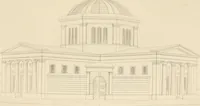 An illustration from Select designs for public buildings; consisting of plans, elevations, perspective views, sections, and details, of churches, chapels, schools, alms-houses, gas-works, markets, and other buildings erected for public purposes (1842)