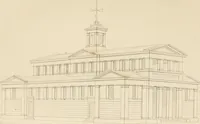 An illustration from Select designs for public buildings; consisting of plans, elevations, perspective views, sections, and details, of churches, chapels, schools, alms-houses, gas-works, markets, and other buildings erected for public purposes (1842)