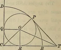 An illustration from Selected propositions in geometrical constructions and applications of algebra to geometry. Being a key to the appendix of Davies' Legendre (1875)