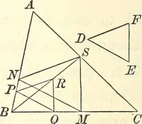 An illustration from Selected propositions in geometrical constructions and applications of algebra to geometry. Being a key to the appendix of Davies' Legendre (1875)