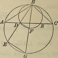 An illustration from Selected propositions in geometrical constructions and applications of algebra to geometry. Being a key to the appendix of Davies' Legendre (1875)