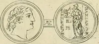 An illustration from Seleucidarum imperium, sive, Historia regum Syriae ad fidem numismatum accommodata (1681)