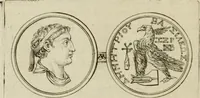 An illustration from Seleucidarum imperium, sive, Historia regum Syriae ad fidem numismatum accommodata (1681)