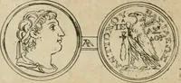 An illustration from Seleucidarum imperium, sive, Historia regum Syriae ad fidem numismatum accommodata (1681)