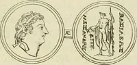 An illustration from Seleucidarum imperium, sive, Historia regum Syriae ad fidem numismatum accommodata (1681)