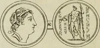 An illustration from Seleucidarum imperium, sive, Historia regum Syriae ad fidem numismatum accommodata (1681)