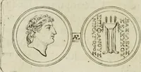 An illustration from Seleucidarum imperium, sive, Historia regum Syriae ad fidem numismatum accommodata (1681)