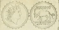 An illustration from Seleucidarum imperium, sive, Historia regum Syriae ad fidem numismatum accommodata (1681)