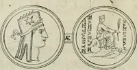 An illustration from Seleucidarum imperium, sive, Historia regum Syriae ad fidem numismatum accommodata (1681)