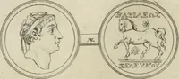 An illustration from Seleucidarum imperium, sive, Historia regum Syriae ad fidem numismatum accommodata (1681)