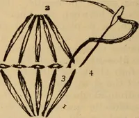 An illustration from The self-instructor in silk knitting, crocheting and embroidery (1884)