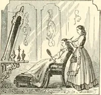 An illustration from Self-instructor in the art of hair work, dressing hair, making curls, switches, braids, and hair jewelry of every description (1867)