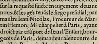 An illustration from Sentence prononcee contre le sievr Angovlevant, le mardy sixiesme iour du mois de Mars, mil six cens sept, par laquelle on voit comme l'ont peut apprehender ledit Angouleuant au corps: et si son reuenu domanial peut estre saisi. (1607)