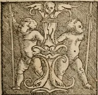 An illustration from Sentenciae ex doctoribvs collectae, qvas papistæ ualde impudenter hodie damnant (1536)