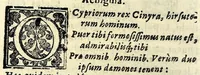 An illustration from Sententiae insignes Graecorum quinquag. comicorum, quorum opera integra non extant, Latino idiomate collectae : accessit vniuscuisq[ue] poetae vita accuratè conscripta, & Platonii fragmentum de comoedarium differentijs : poetarum nomina proximé praefationem sequuntur (1612)