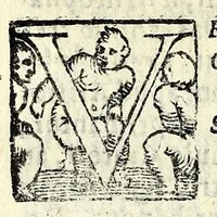 An illustration from Sententiae insignes Graecorum quinquag. comicorum, quorum opera integra non extant, Latino idiomate collectae : accessit vniuscuisq[ue] poetae vita accuratè conscripta, & Platonii fragmentum de comoedarium differentijs : poetarum nomina proximé praefationem sequuntur (1612)