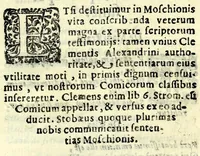 Picture 28 of 41 from Sententiae insignes Graecorum quinquag. comicorum, quorum opera integra non extant, Latino idiomate collectae : accessit vniuscuisq[ue] poetae vita accuratè conscripta, & Platonii fragmentum de comoedarium differentijs : poetarum nomina proximé praefationem sequuntur (1612), leaf 309