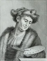 An illustration from Serie degli uomini i più illustri nella pittura, scultura, e architettura : con i loro elogi, e ritratti incisi in rame cominciando dalla sua prima restaurazione fino ai tempi presenti .. (1769)