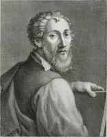An illustration from Serie degli uomini i più illustri nella pittura, scultura, e architettura : con i loro elogi, e ritratti incisi in rame cominciando dalla sua prima restaurazione fino ai tempi presenti .. (1769)