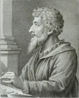 An illustration from Serie degli uomini i più illustri nella pittura, scultura, e architettura : con i loro elogi, e ritratti incisi in rame cominciando dalla sua prima restaurazione fino ai tempi presenti .. (1769)