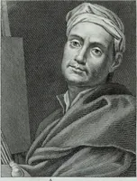 An illustration from Serie degli uomini i più illustri nella pittura, scultura, e architettura : con i loro elogi, e ritratti incisi in rame cominciando dalla sua prima restaurazione fino ai tempi presenti .. (1769)