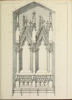 An illustration from A series of designs for Gothic monuments, churchyard crosses, sepulchral slabs, and head crosses; together with remarks on some modern erections, and their assumed connection with ecclesiastical buildings--pagan symbolism--unchristian character--position--inscription, etc., etc. (1852)