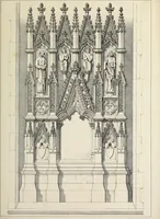 An illustration from A series of designs for Gothic monuments, churchyard crosses, sepulchral slabs, and head crosses; together with remarks on some modern erections, and their assumed connection with ecclesiastical buildings--pagan symbolism--unchristian character--position--inscription, etc., etc. (1852)
