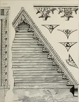 An illustration from A series of ornamental timber gables : from existing examples in England and France, of the sixteenth century (1831)