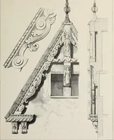 An illustration from A series of ornamental timber gables : from existing examples in England and France, of the sixteenth century (1831)