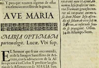 An illustration from Sermon de la portentosa, y sin igual imagen de Nuestra Señora de Aranzazu (1695)